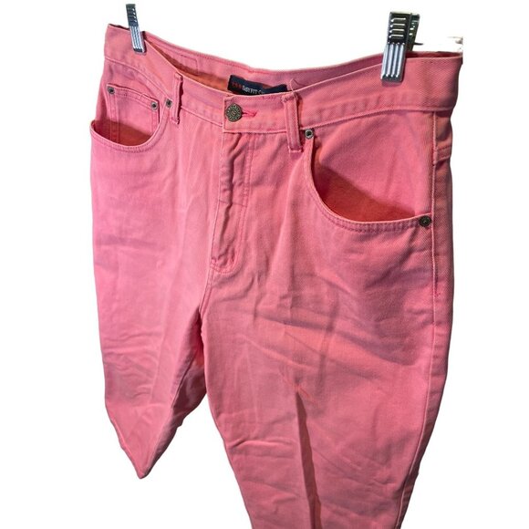 Bill Blass Cropped High Waist Easy Fit Pink Capri Pants Sz 12P - Picture 4 of 6